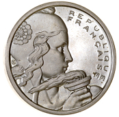France, Fourth Republic (1947-58), Piedfort Essai 100 Francs, 1954, edge plain, 11.40g/12h (VG 897; KM. E97)....
