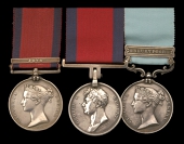 The Waterloo and Bhurtpoor campaign pair to Private Benjamin Smith, 14th Foot, one of the Waterloo veterans who...