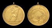 Honourable East India Company Medal for the Coorg Rebellion 1837, gold, 3rd class medal as awarded to Parpattigars,...