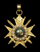 A scarce 3rd Class badge of the Order of the Dooranee Empire, instituted in 1839 by Shah...