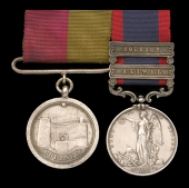 The Ghuznee and Sutlej campaign pair to Veterinary Surgeon Isaac Bicknell, Governor-General’s Body Guard

(a)...