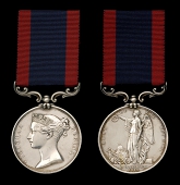 The Sutlej medal to Major Robert Codrington, 49th Bengal Native Infantry, a distinguished veteran of the First...