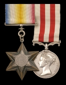 The Gwalior and Indian Mutiny campaign pair to Captain Fletcher Hayes, 62nd Bengal N.I., Military Secretary to Sir...