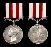 The Indian Mutiny medal to Lieutenant F. S. M. Wren, 2nd Bengal Light Cavalry, massacred in the water at Satichura...