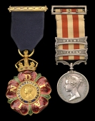 The C.I.E. and Indian Mutiny pair awarded to Lieutenant-General John Tennant, Bengal Engineers, who was Field...