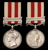 The Indian Mutiny medal to Drummer Henry Medcalf, 32nd Light Infantry, whose ‘Chronicle’ provides a dramatic...