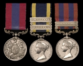 The Defence of Lucknow D.C.M. group of three awarded to Sergeant Major John Kelly, 32nd Light Infantry, one of only...