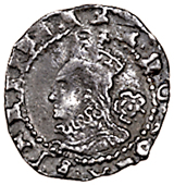 Elizabeth I (1558-1603), Third issue, Three-Farthings, 1575, mm. eglantine, bust 5B, 0.39g/3h (N 2002; S 2571). Very...