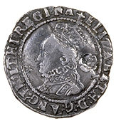 Elizabeth I (1558-1603), Fourth issue, Threepence, 1578/7, mm. Greek cross (over eglantine on rev.), bust 4D,...