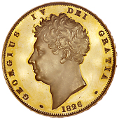 George IV (1820-1830), Proof set, 1826, comprising gold Five and Two Pounds, Sovereign and Half-Sovereign; silver...