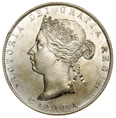 Canada, Victoria, 50 Cents, 1871 (KM. 6). Many minor marks, particularly on reverse, and has been buffed, otherwise...