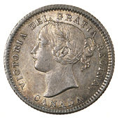 Canada, Victoria, 20 Cents, 1858 (KM. 4), 10 Cents, 1871h (KM. 3), 5 Cents, 1899 (KM. 2) [3]. First fair, second...