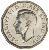 Canada, George VI, Specimen 5 Cents, 1947, maple leaf, edge plain, 4.45g/12h (KM. 39a; Belzberg 15278). Brilliant...