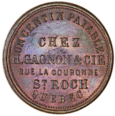 Canada, Lower Canada, Quebec, St Roch, Maison Jacques Cartier, token, rev. beaver, 25mm (C 46; Br 571); Upper...