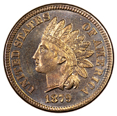 United States of America, United States, Proof Cent, 1879, Indian Head type, edge plain, 3.04g/6h. Minor hairlines,...