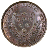 Buckinghamshire, Slough, William Till, Halfpenny, 1794, in copper, similar, edge plain, 9.66g/6h (DH 22;...