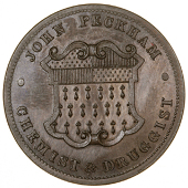 Buckinghamshire, Slough, John Peckham, Halfpenny, 1795, in copper, similar, but from a different obv. die, edge...