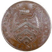 Gloucestershire, Gloucester, Kempson’s City Pennies, 1797 (11), revs. Cathedral, 17.90g/6h (DH 1), St Mary de...