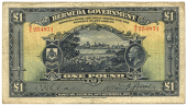 Bermuda, Government, One Pound, 30 September 1927, A/1 254871, blue on yellow, similar (Pick 5). About very fine...