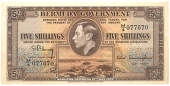 Bermuda, Government, Five Shillings, 12 May 1937, M/4 077670 (Pick 8b). Extremely fine (£80-100)

