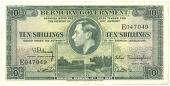 Bermuda, Government, Ten Shillings, 12 May 1937, E 047049, green (Pick 9). Pressed, very fine (£350-400)
