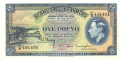Bermuda, Government, One Pound, 12 May 1937, F/6 491461, blue on multicolour, George VI at right (Pick 11b). About...