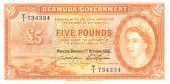Bermuda, Government, Five Pounds, 1 October 1966, T/1 734334 (Pick 21d). Good very fine (£120-140) 