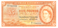 Bermuda, Government, Five Pounds, 1 October 1966, T/1 734334 (Pick 21d). Good very fine (£120-140) 