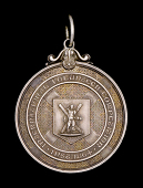 International Volunteer Competition, obv. St. Andrew on his cross, rev. laurel wreath and engraved, ‘Won by...