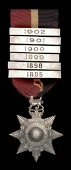 Royal Marines Medal, star-shaped, 35mm., rev. engraved, ‘Sergt. H. J. Pearson, R.M.L.I.’, 6 dated bars on ribbon...