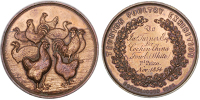 Poultry, The Monmouthshire County Council County Egg Laying Trials, a bronze award medal, unsigned, cruciform...
