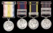The fine campaign group of four to General W. E. Mulcaster, Bengal Cavalry, who commanded the first and unsuccessful...