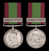 The Second Afghan War medal to Lieutenant Hector Maclaine, “E” Battery “B” Brigade, Royal Horse Artillery,...