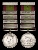 The Second Afghan War medal to Captain St J. T. Frome, 72nd Highlanders, who was killed in action at the battle of...