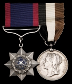 A scarce ‘Central Africa’ Order of Merit pair awarded to Sepoy Hakim Singh, 32nd Bengal Infantry (Sikh...