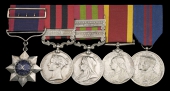 The magnificent ‘Koragh Defile’ Order of Merit group of five awarded to Jemadar Sundar Singh, 14th Sikhs, the...