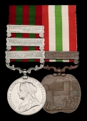 A scarce Relief of Chitral pair to Naik Ram Singh, 1 Kashmir Mountain Battery

(a) India General Service...