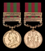 The Chitral and Punjab Frontier campaign medal to Mule Attendant Ghulam Muhammad, Queen’s Own Corps of...