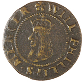 17th Century, Kent, Otford, Will[iam] Phillips, Halfpenny, 1668, 1.00g/12h (N 2688; BW. 443). Fine, very rare; the...