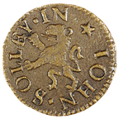 17th Century, Kent, Wingham, John Solley, Farthing, 1.22g/6h (N 2770; BW. 569). Very fine; the only issue for the...