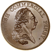 18th Century, Middlesex, Westwood’s British Commercial Penny, 1797, edge plain, 27.67g/6h (DH 7). Feint hairlines,...