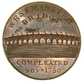 18th Century, Middlesex, Kempson’s London Buildings, Pennies (2), type 3, Britannia seated, London Bridge,...