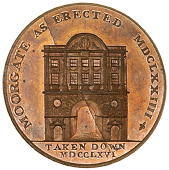 18th Century, Middlesex, Kempson’s London Buildings, Penny, type 4, Moorgate, 17.79g/6h (DH 79). Light die flaw...