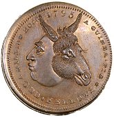 18th Century, Middlesex, Spence’s mule Halfpence (2), Odd Fellows, revs. man seated in prison, 10.67g/1h (DH...