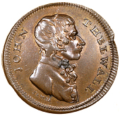 18th Century, Middlesex, Spence’s mule Halfpence (3), bust of John Thelwall, revs. Minerva (2), spence edge,...