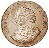 18th Century, Middlesex, National series, Halfpence for general circulation (7), Princess of Wales, 1795 (4),...