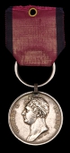 Waterloo 1815 (Qr. Mast. John Greenwood, 7th Regiment Hussars), original steel clip and ring suspension, minor...