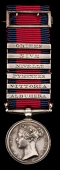 Military General Service 1793-1814, 6 clasps, Albuhera, Vittoria, Pyrenees, Nivelle, Nive, Orthes, edge engraved,...