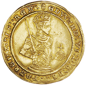 Edward VI (1547-1553), Half-Sovereign, mm. tun, 5.45g/11h (SCBI Schneider 697, same obv. die; N 1928; S 2451). Very...