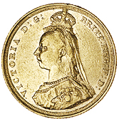 Victoria (1837-1901), 1887s, d:g: wide of crown, small widespread jeb, rev. short tail (M 138A; S 3868A). Fine,...
